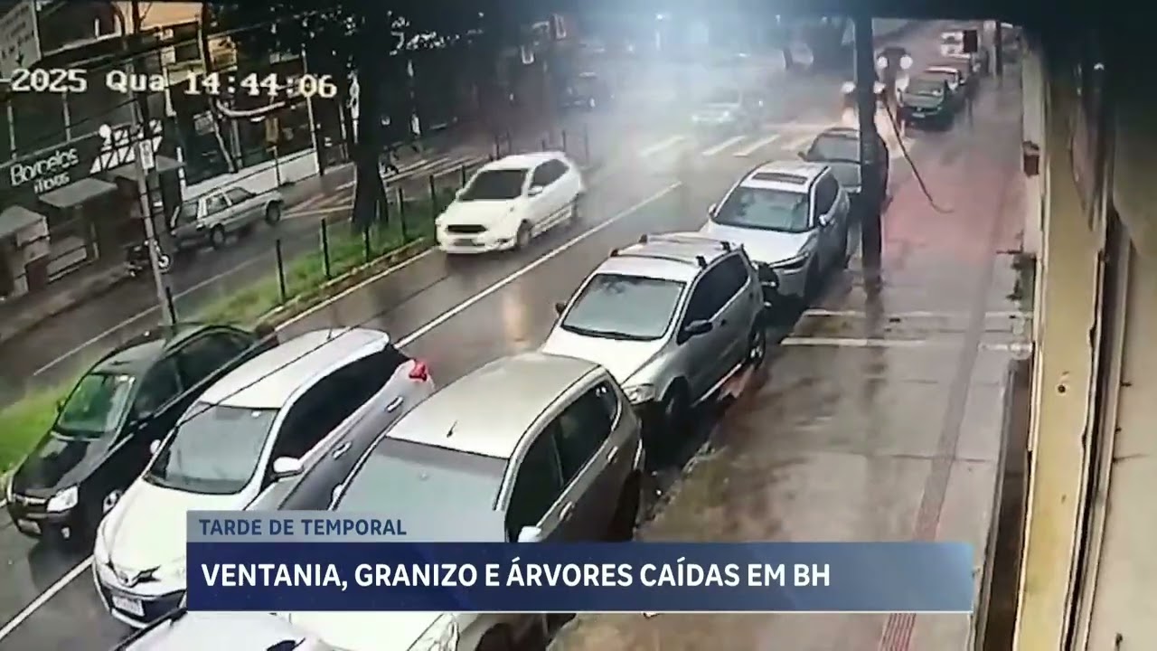 Temporal com granizo atinge Belo Horizonte e deixa prejuízos em diversos pontos da cidade