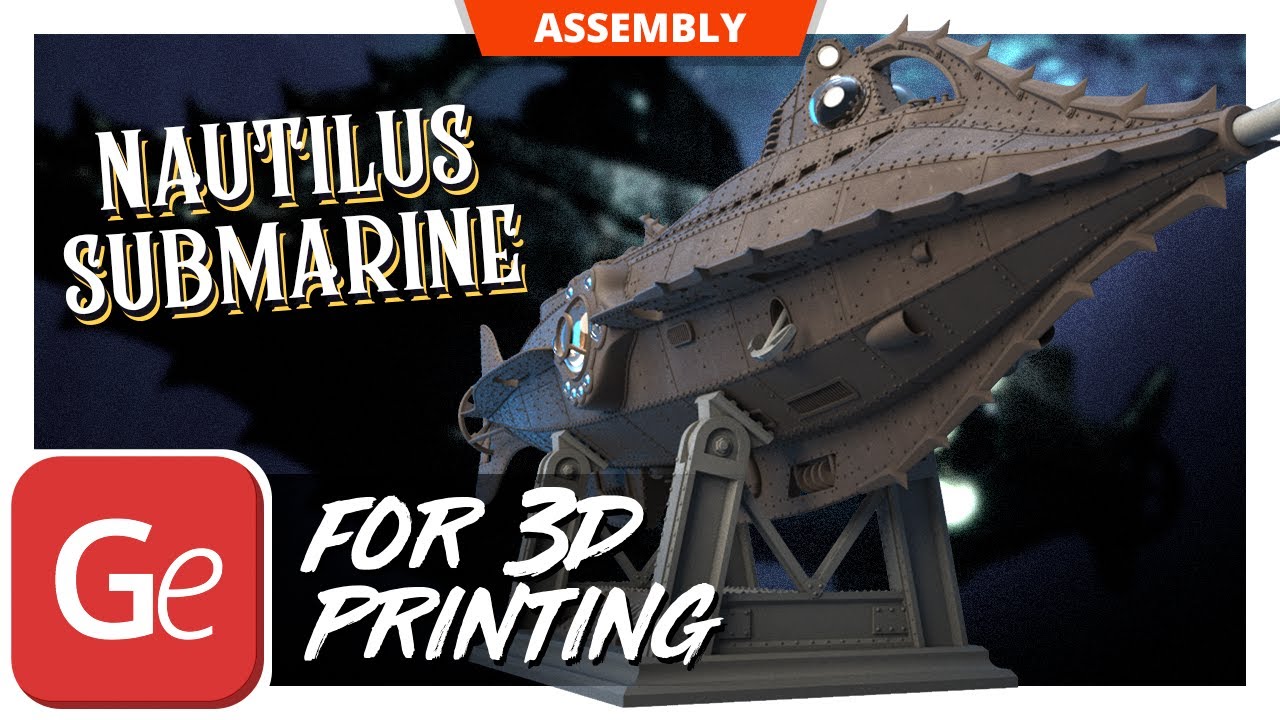Nautilus Submarine 3D Printing Model | Assembly by Gambody