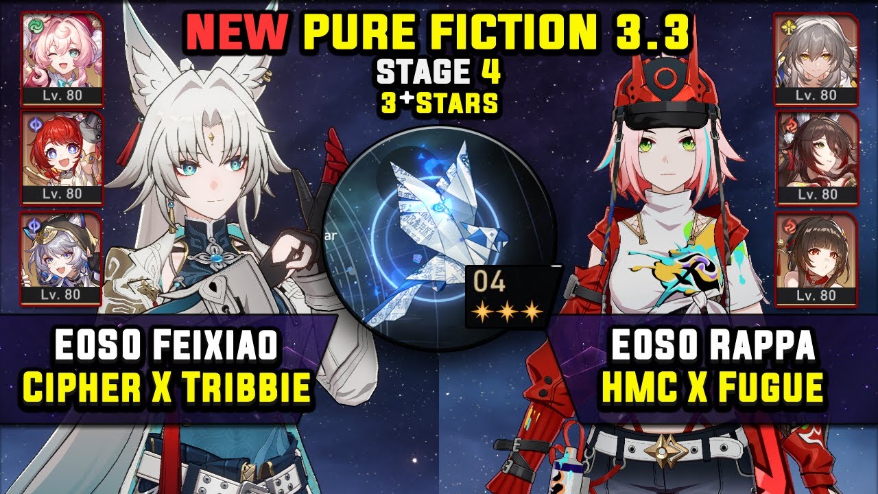 E0 Feixiao Carry W/ Cipher & E0 Rappa Break Carry (3 Stars) Pure Fiction 4 Honkai Star Rail 3.3