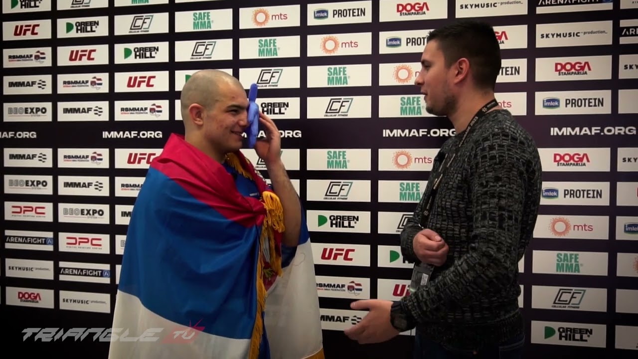 Voja Simičić nakon pobede na prvom meču na IMMAF Svetskom prvenstvu!
