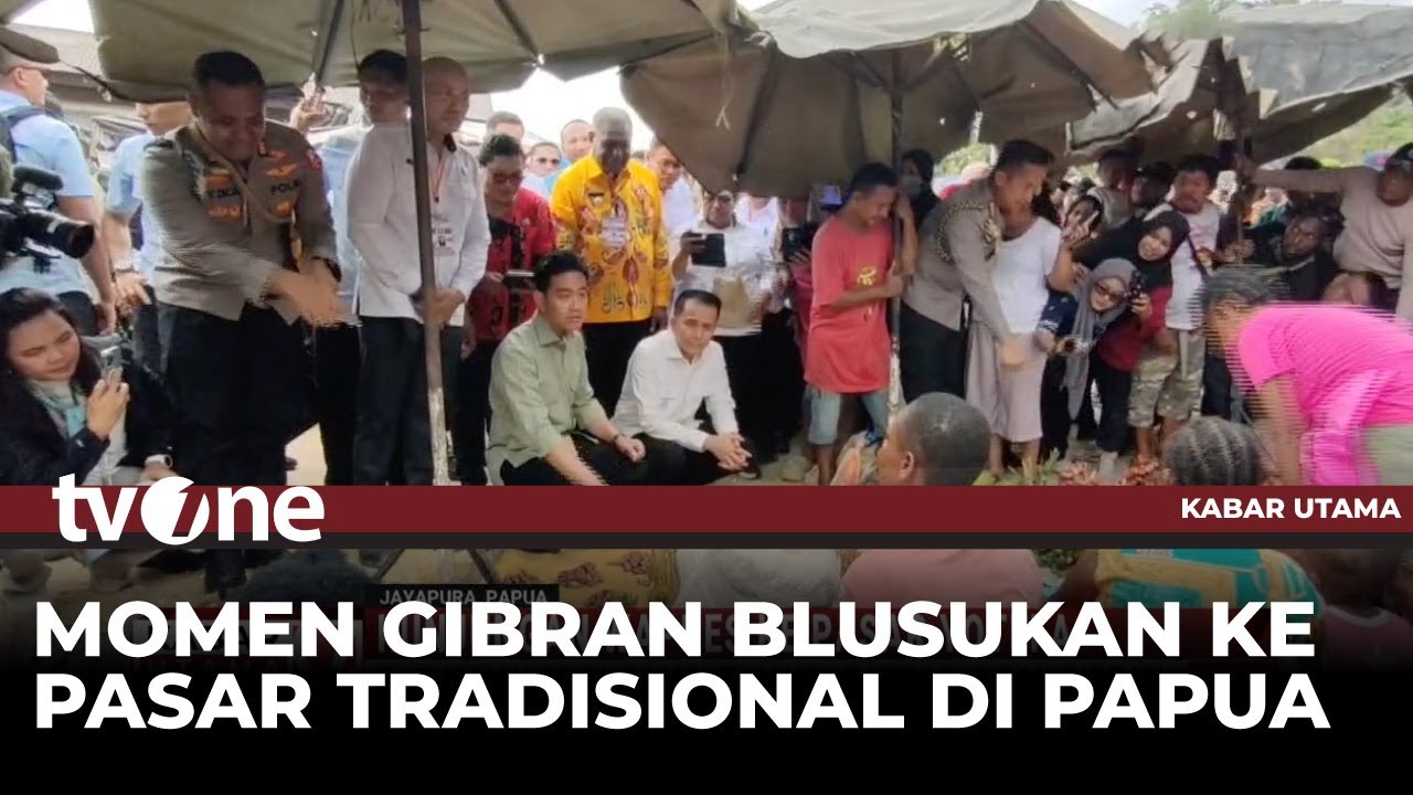 Ratusan Warga Jayapura Sambut Kunjungan Wapres Gibran ke Pasar Youtefa | Kabar Utama tvOne