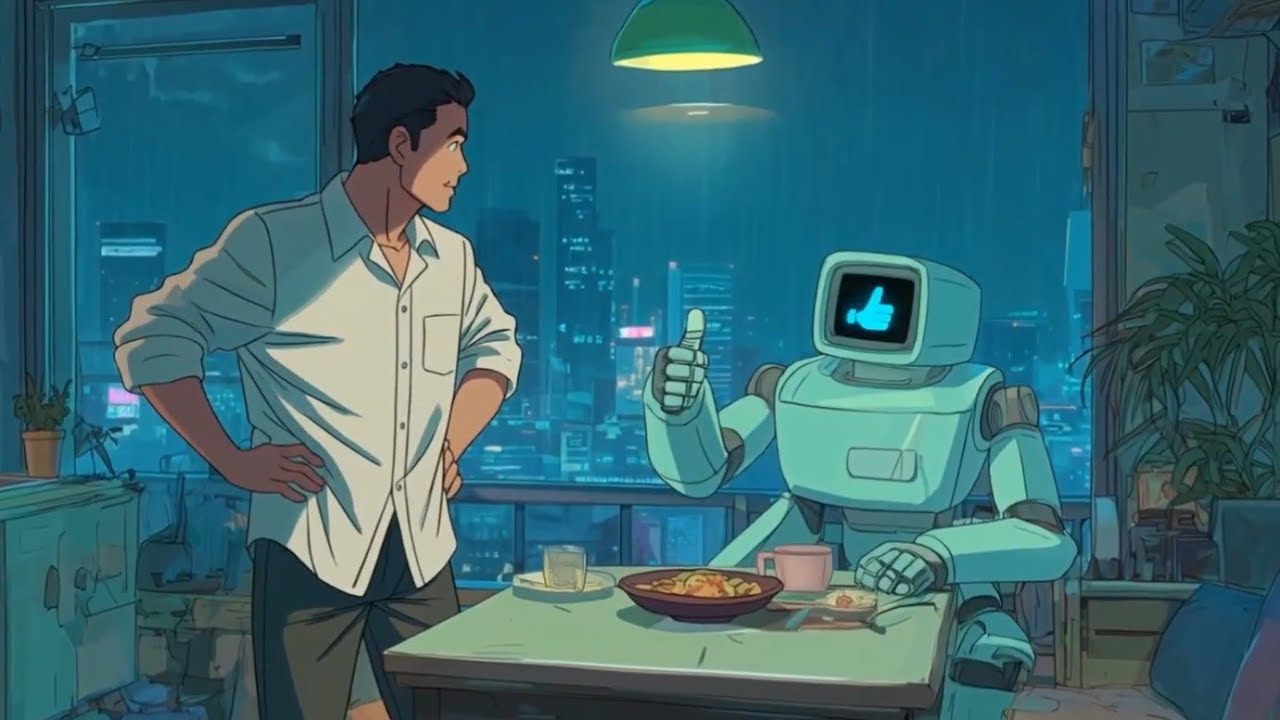 3 HOUR RELAXING RAINY DAY SCI-FI TOKYO SCENES | PIANO AND CELLO LOFI BEATS | RELAX AND STUDY MUSIC