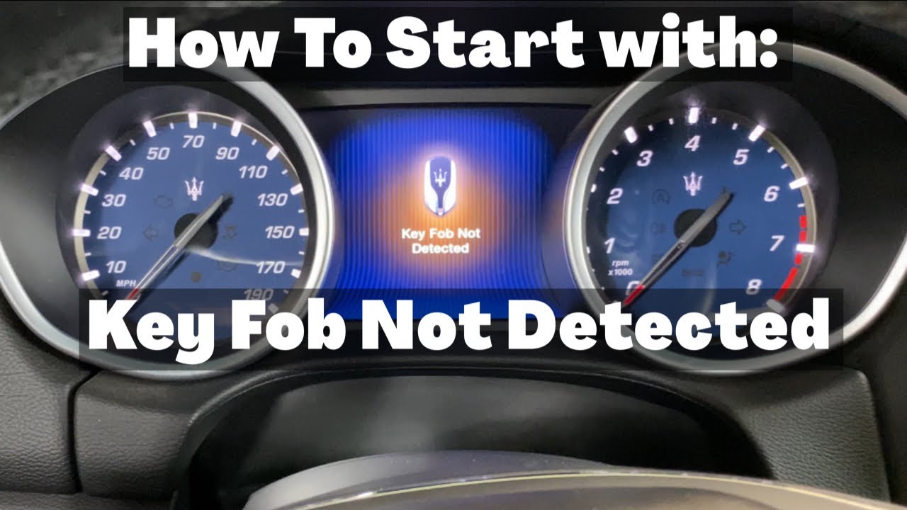 2014 - 2019 Maserati Ghibli Key Fob Not Detected - How to Start With Dead, Bad, Broken Remote Fob