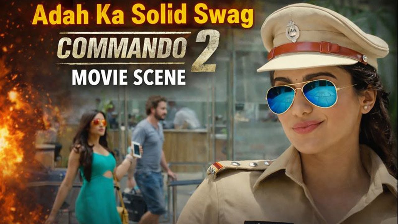 Adah Ka Solid Swag 😎🔥 | Commando 2 Stylish Action Scene | Movie Clip