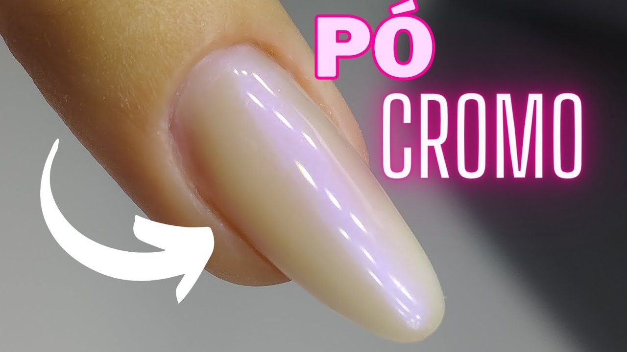 Como aplicar Pó Cromo nas unhas ✨🩷 #nailsdesign