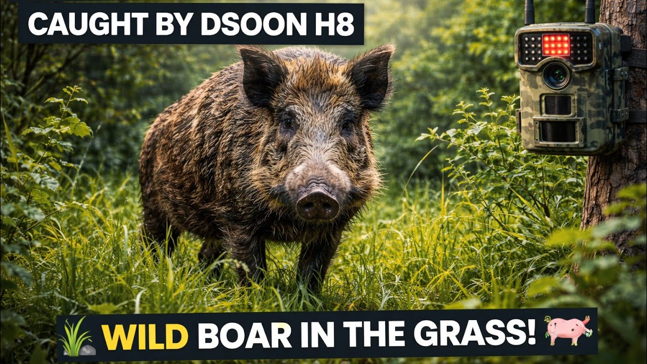 خنزير بري تم رصده بواسطة كاميرا الصيد Dsoon H8 / Wild boar captured by my Dsoon H8 Trail Camera