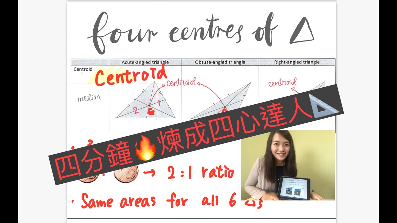 背四心定義+特性 four centres of triangle