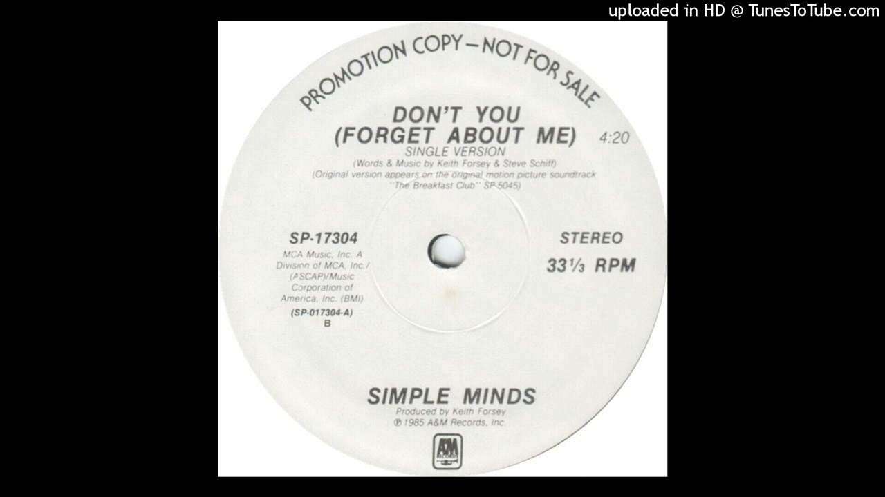 Simple Minds - Don't You (Forget About Me) [Isolated Vocal]