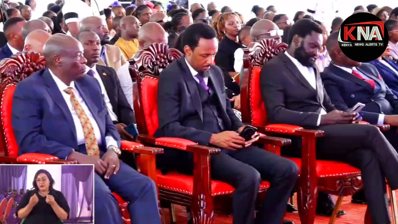 HAPPENING: Gachagua attending the Burial Service of Wangui Thang’wa, Mother to Karungo wa Thang’wa.