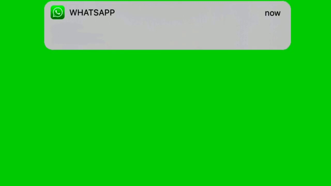 Green Screen Whatsapp Notification (Free)