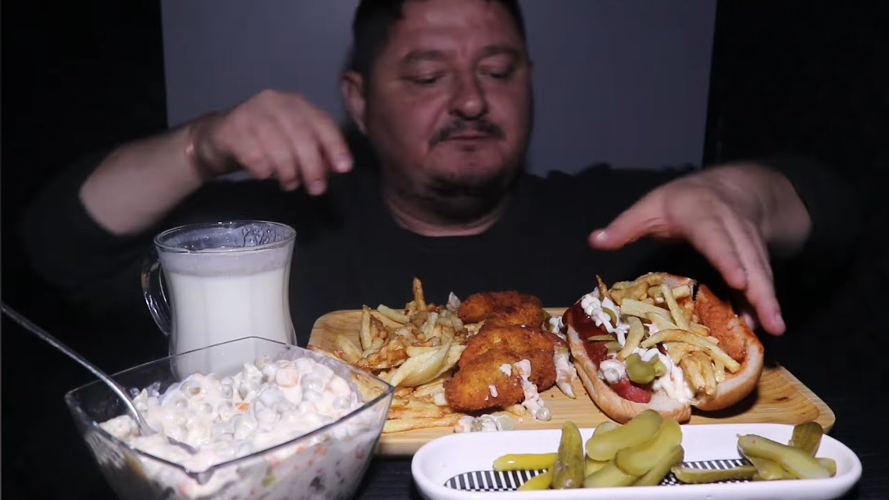 ||ASMR MUKBANG|| Sosisli ve Patates Kızartması #neromasmr