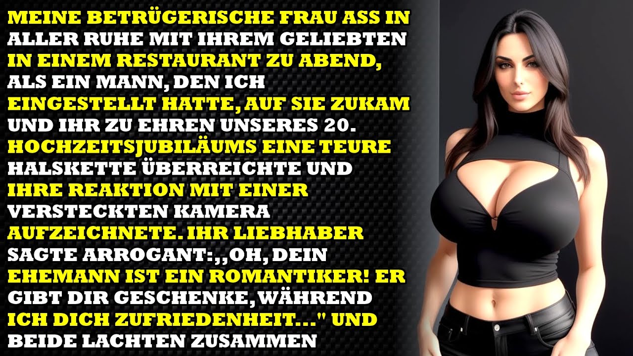 MEINE BETRÜGERISCHE FRAU ASS IN ALLER RUHE MIT IHREM GELIEBTEN IN EINEM RESTAURANT ZU ABEND, ALS EIN