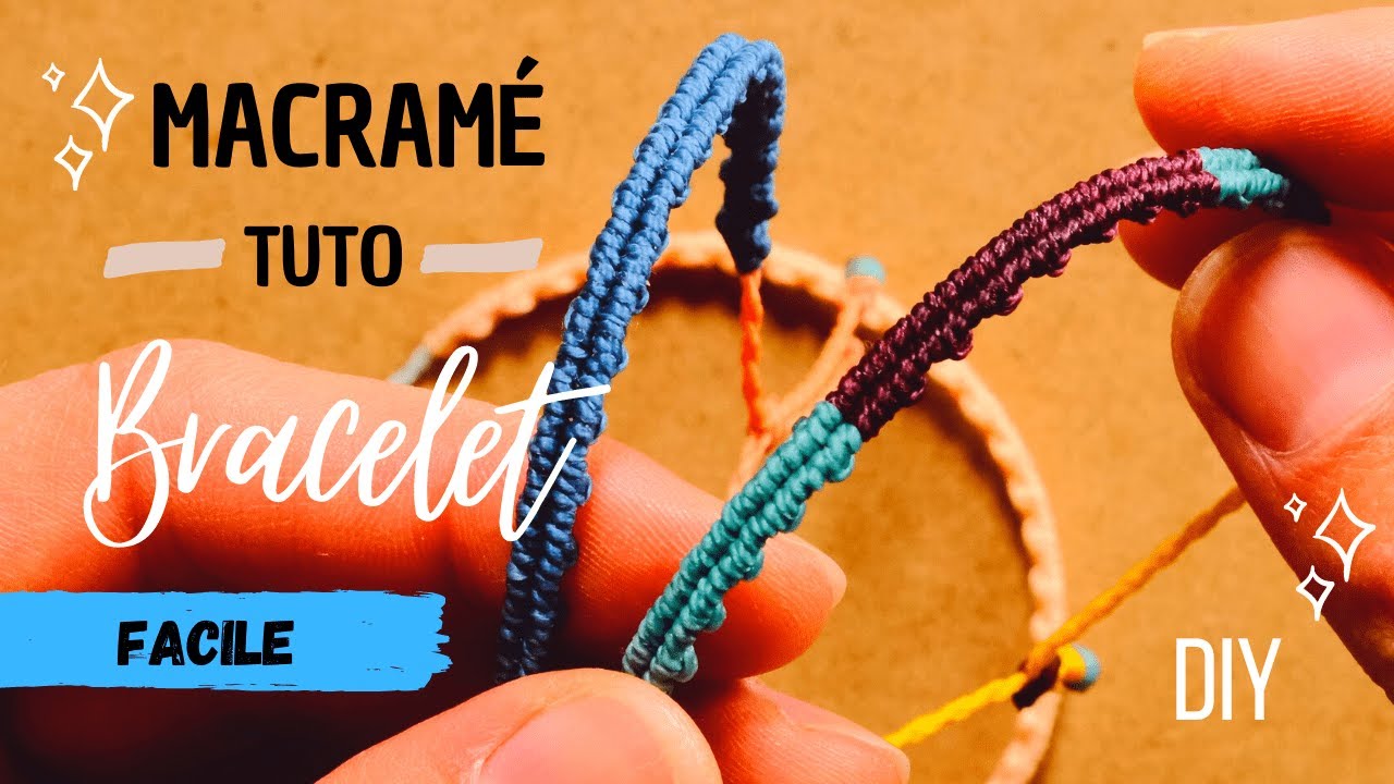 TUTO MACRAM&Eacute; 🧵Bracelet avec chutes de fils linhasita &bull; DIY Friendship Bracelet