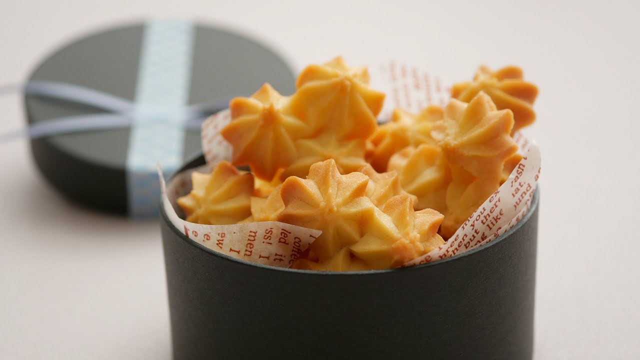 食感軽やか～卵白の極旨クッキー★小さく絞った可愛い絞り出しクッキー | Butter Cookies (Spritz Cookies)