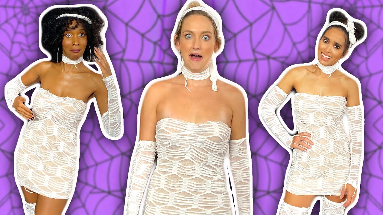 Trying One Size Fits All HALLOWEEN COSTUMES?!