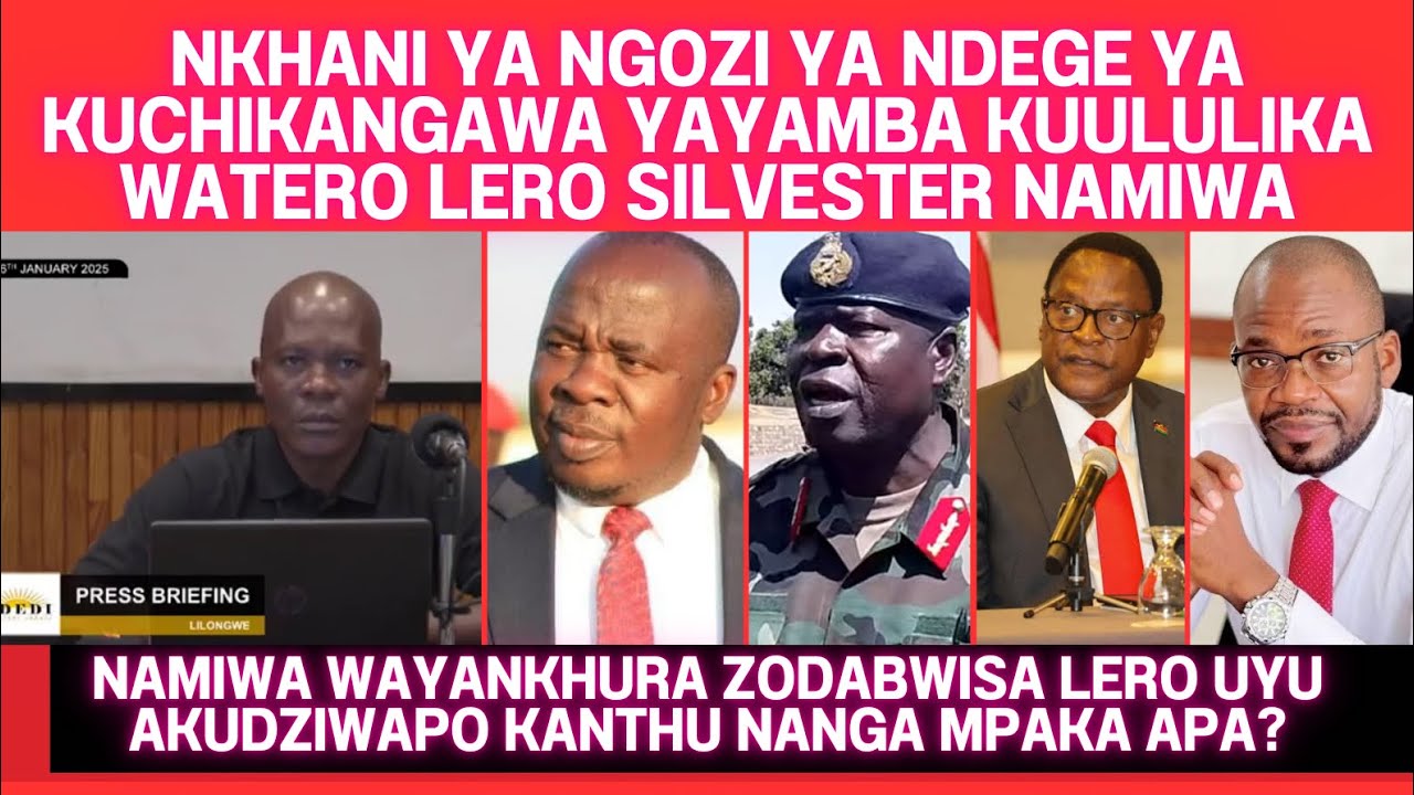 SILVESTER NAMIWA WANG’ALURA LERO AKUTI AWA NDIOMWE AKUNKHUNZIDWA PONAMIZA AMALAWI PA IMFA YA CHILIMA