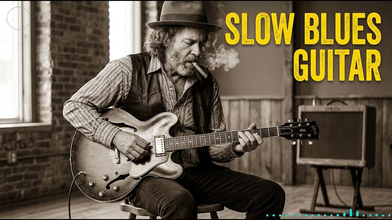 Relaxing Slow Blues Guitar Instrumental – Smooth Electric Blues for Midnight Mood