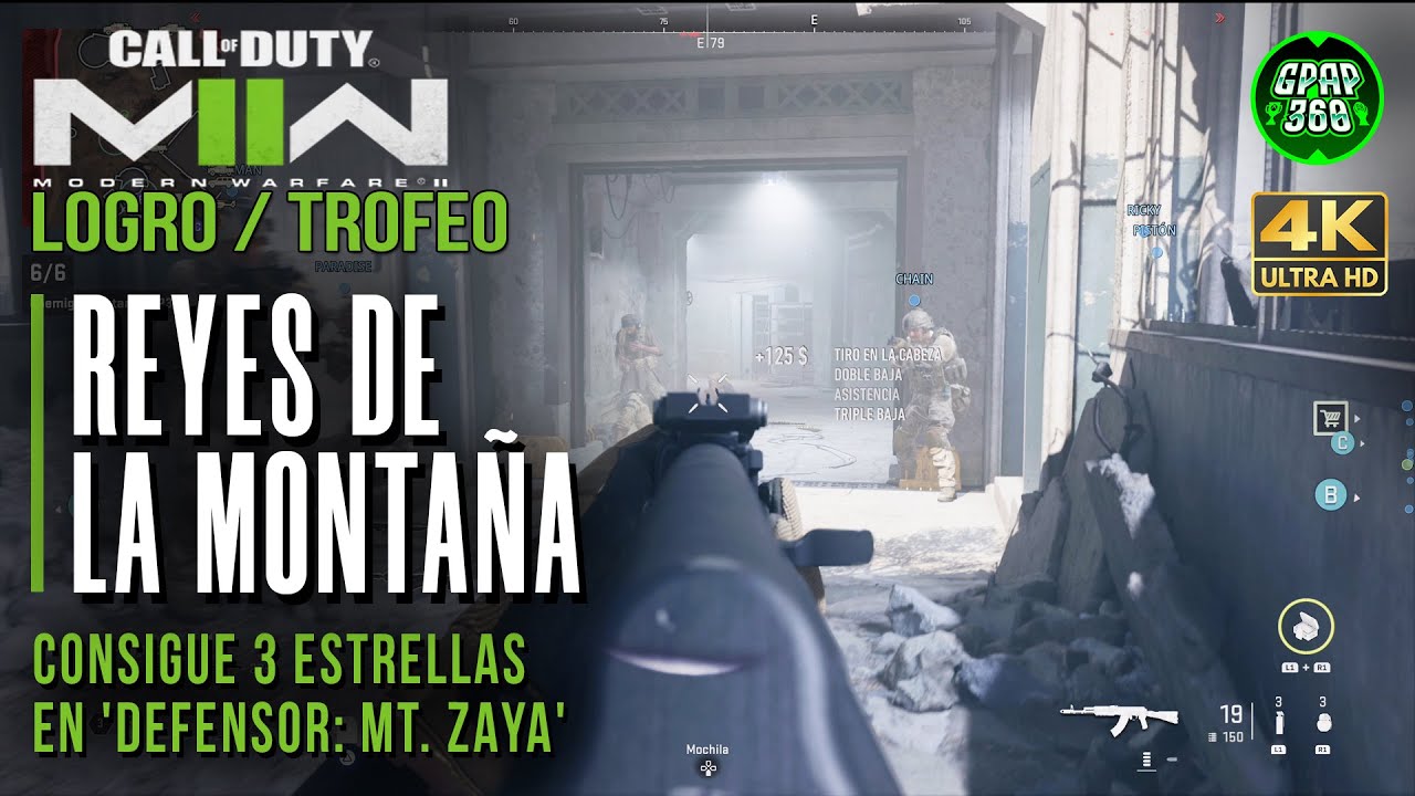 Call of Duty: MW 2 (2022) | Logro / Trofeo: Reyes de la montaña (3 estrellas en Defensor: Mt. Zaya)