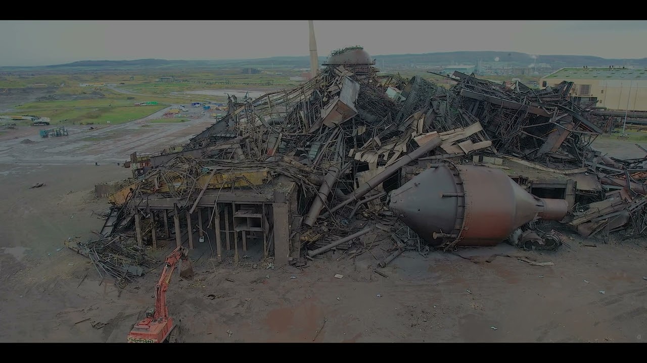 Redcar Blast Furnace - The Final Curtain.   Blowdown 23.11.22