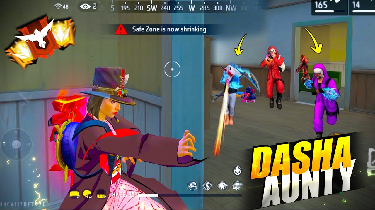 FREEFIRE🔥Solo vs Squad with Dasha Aunty 🤯 25 Kills -Garena free fire | PK GAMERS #freefire