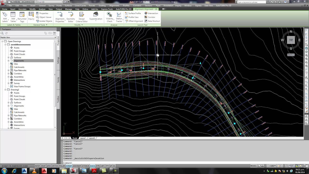 CIVIL 3D PERALTE Y SOBREANCHO EDITANDO xml