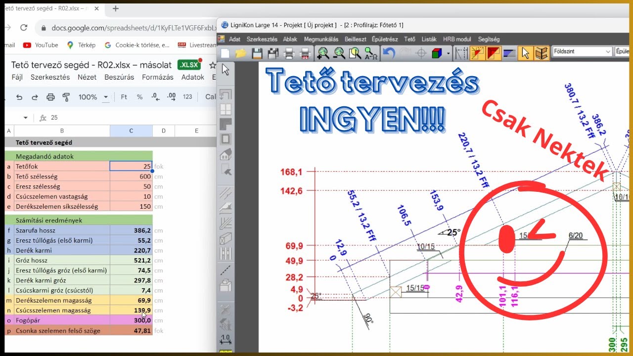 Ingyenes Tetőszerkezet tervező segédlet - Le teszteltem