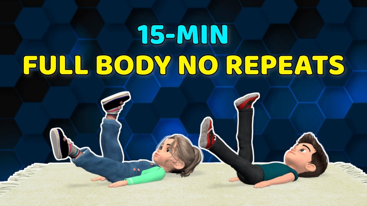 15-MIN FULL BODY KIDS WORKOUT [NO REPEATS]