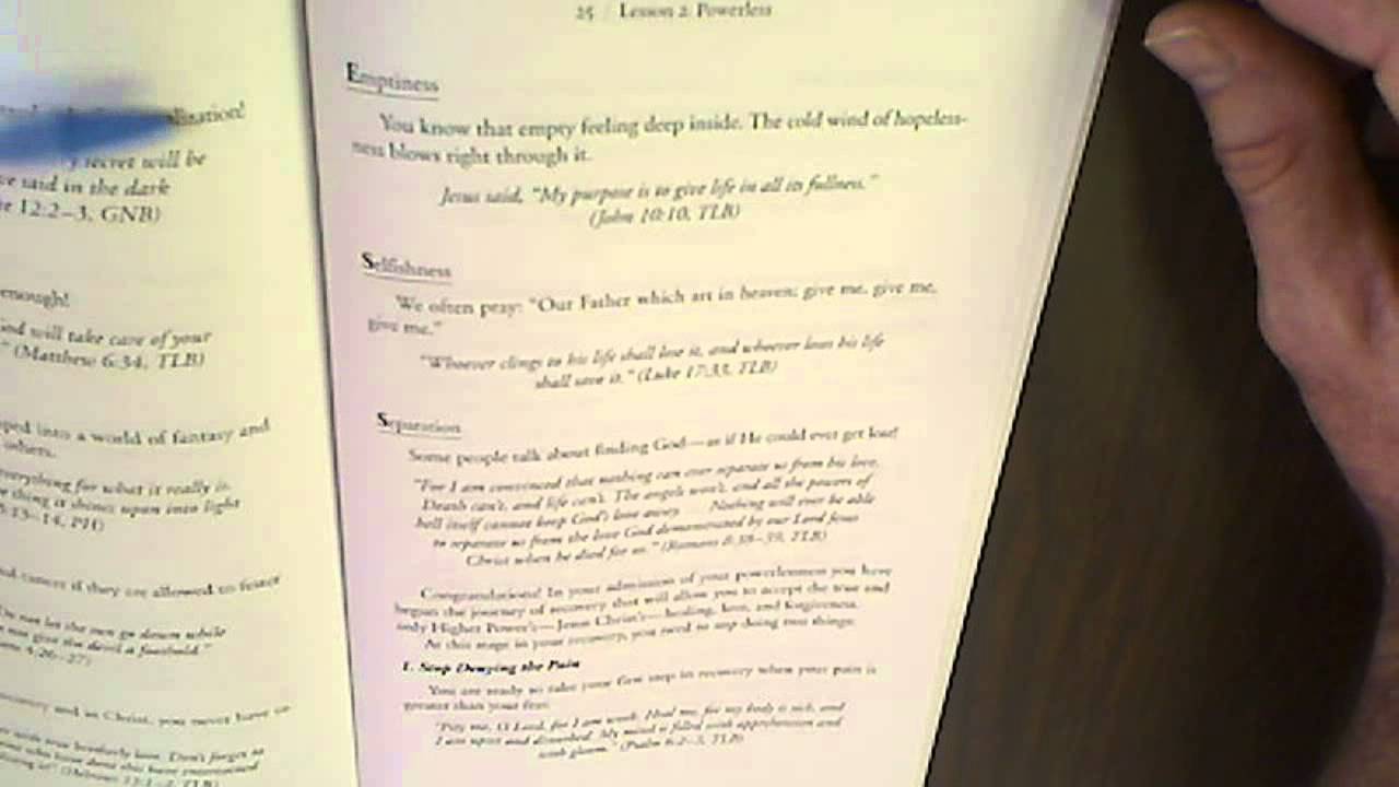 Celebrate Recovery- Lesson 2 - POWERLESS - From Principle 1 , Step 1