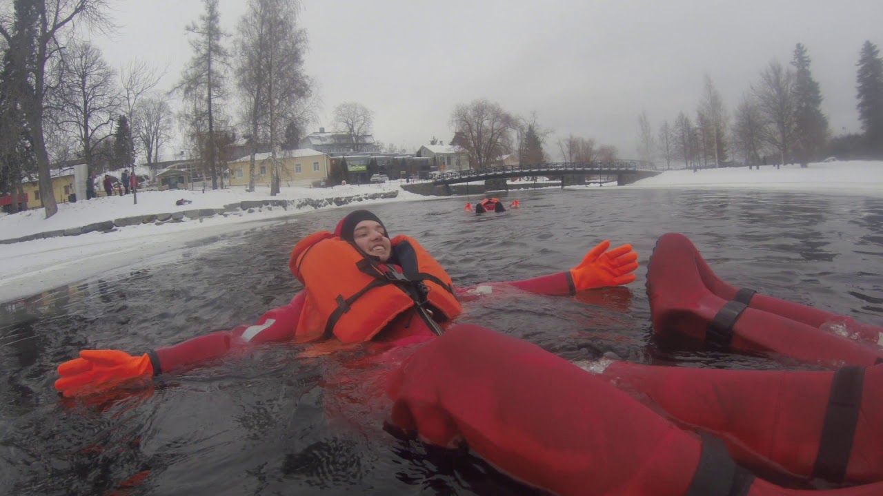 Winter adventure in Finland, lake Saimaa