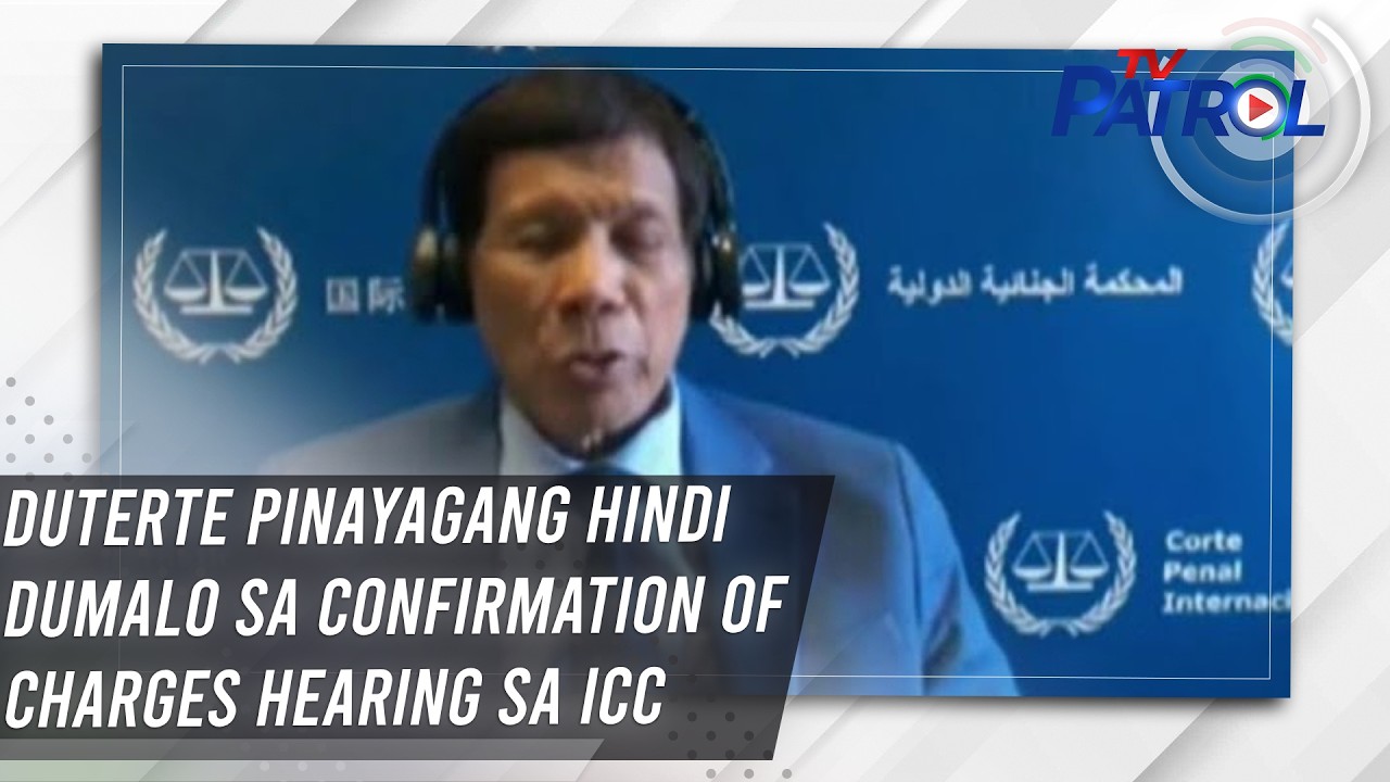 Duterte pinayagang hindi dumalo sa confirmation of charges hearing sa ICC | TV Patrol