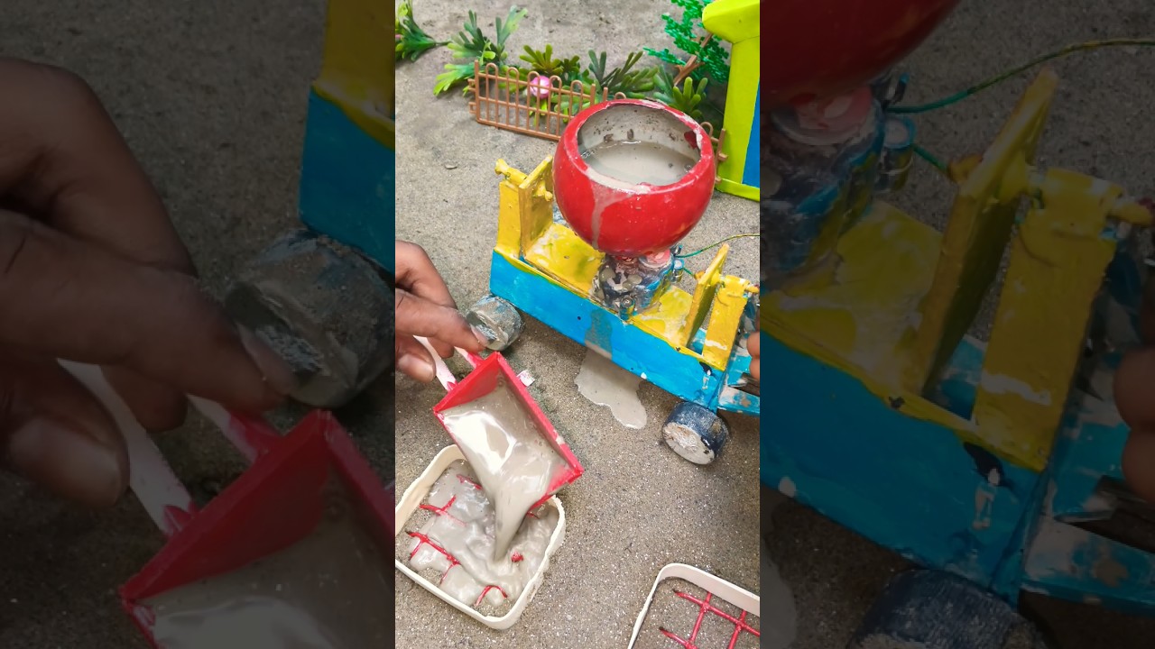 Realistic Mini Construction with Toy Tractor 🚜🏗️ | ASMR Building#youtubeshorts #shorts
