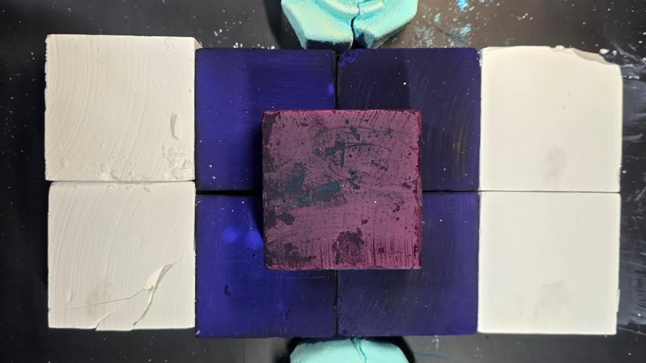 Dyed Chalk Blocks I Fresh Chalk Blocks I Soft Reforms I Dusty | ASMR I Oddly Satisfying #asmr #fyp 