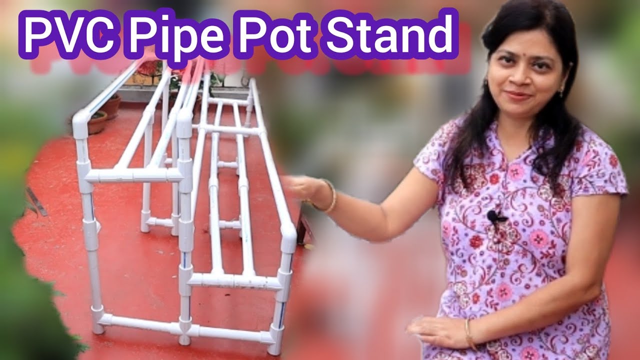 টু স্টেপ পট স্ট্যান্ড বানালাম।।Two step Pot Stand with UPVC Pipe।।PVC pipe project।।