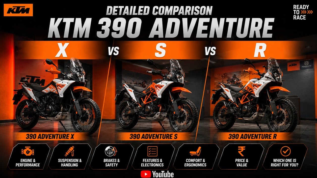 KTM 390 Adventure all models Detailed comparison !!