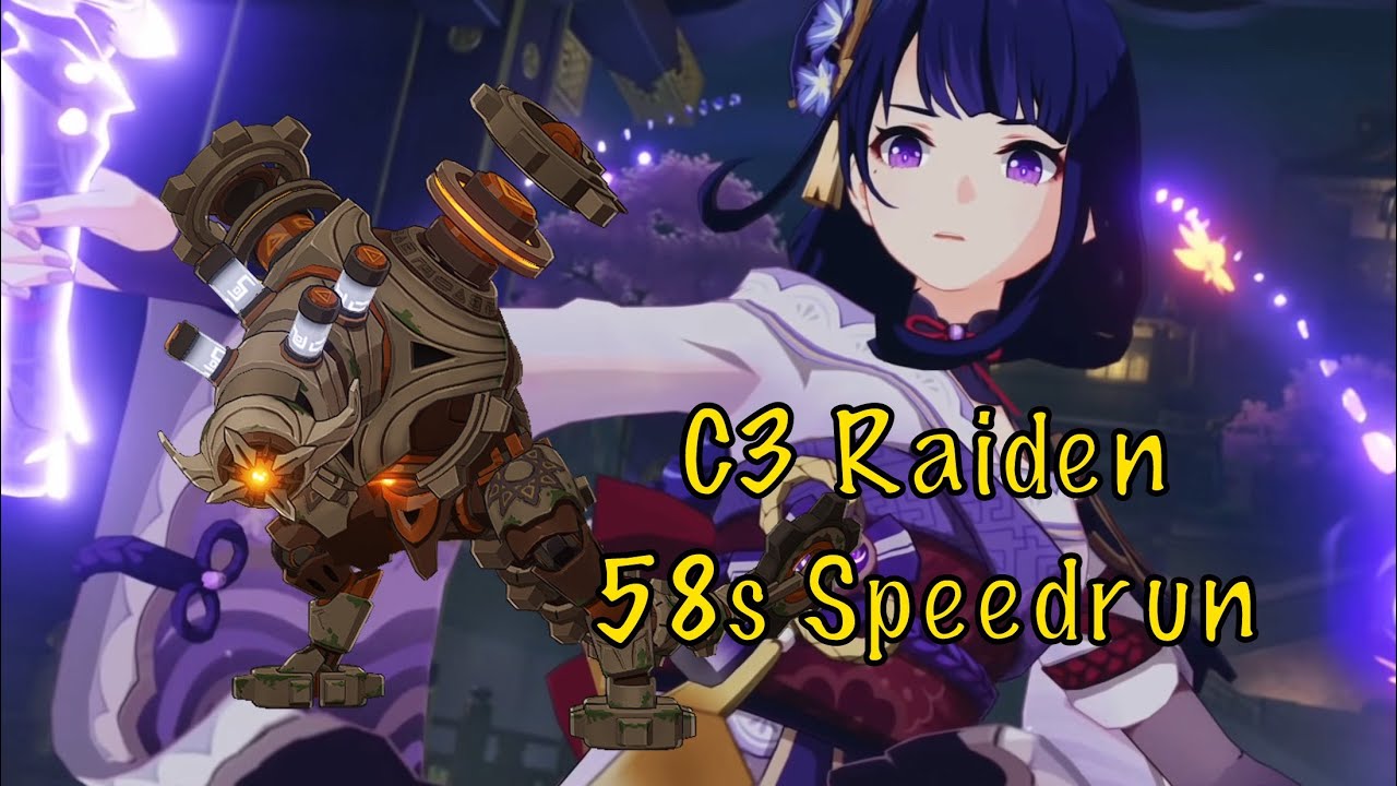 C3 Raiden Shogun 58s 4.7/4.8 Top Half Continuous Speedrun | Genshin Impact