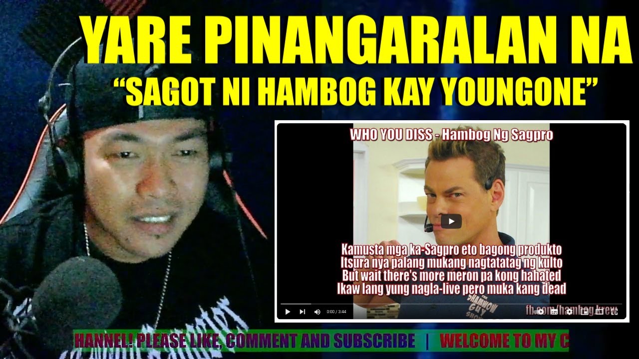 GRABE! PINANGARALAN SI YOUNGONE! | Who You Diss - Hambog Ng Sagpro | REACTION VIDEO
