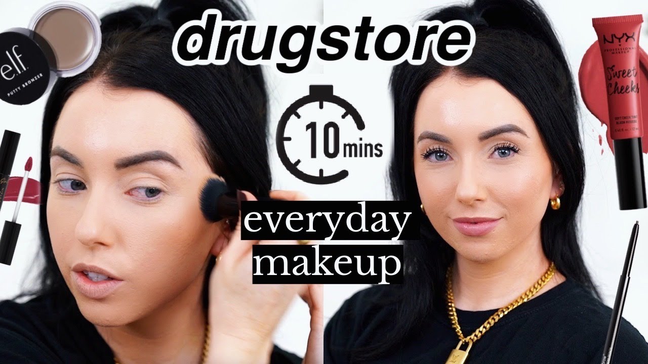 10 MINUTE MAKEUP ROUTINE // drugstore everyday makeup that *actually* takes 10 minutes!