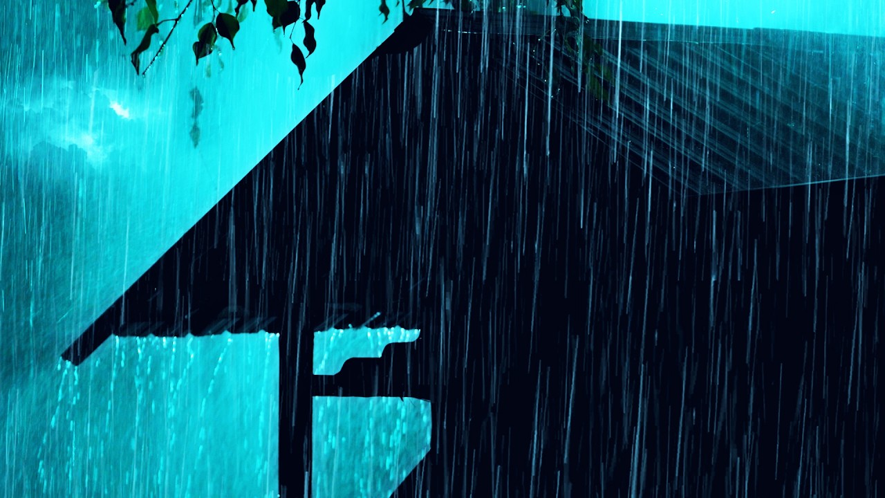 Сильный Дождь Вокруг Жестяной Крыши И Гром 🌧️ Атмосфера Грозы Для Спокойного Сна