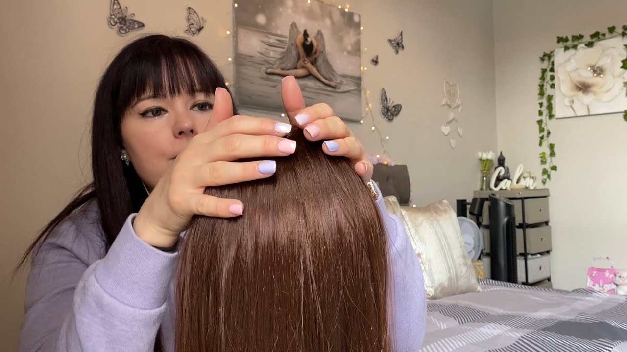 💆‍♀️ ASMR ~ Tingly Head Massage & Scratch ~ Hair Play & Brushing ~ Crinkly Shower Cap 💆‍♀️