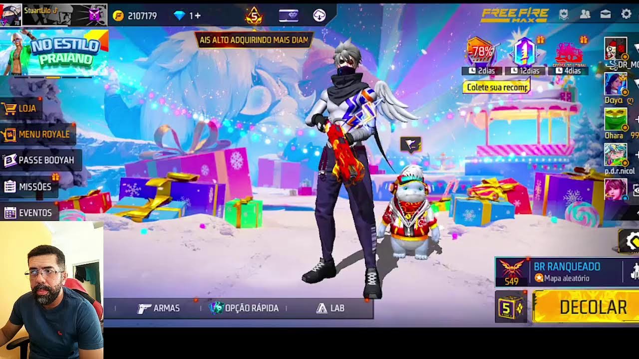 Voltando a jogar-Free Fire ao vivo