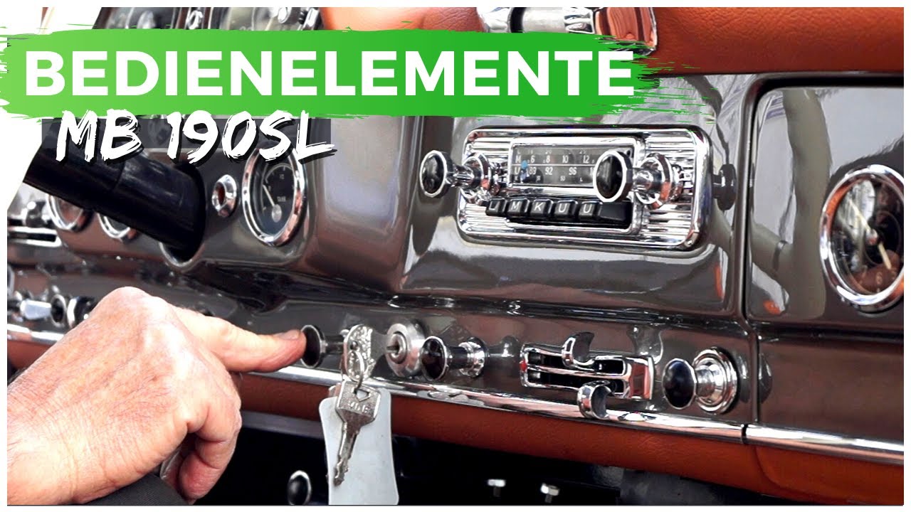 Mercedes 190SL Anzeigeinstrumente und Bedienelemente am Armaturenbrett