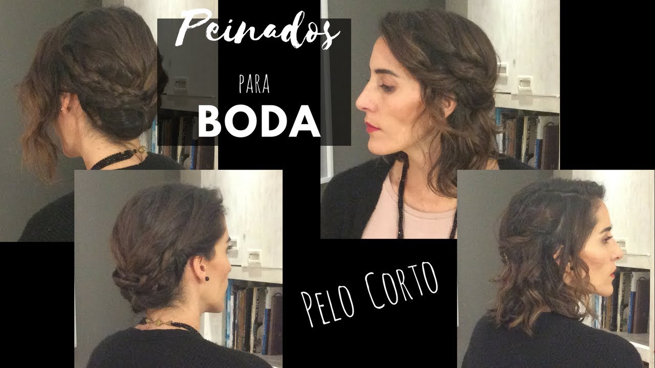 PEINADOS para BODA / pelo corto / fáciles