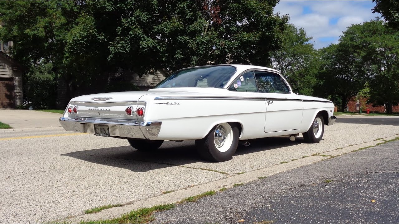 1962 Chevrolet Chevy Bel Air Bubble Top in White & 409 Engine Sound My Car Story with Lou Costabile