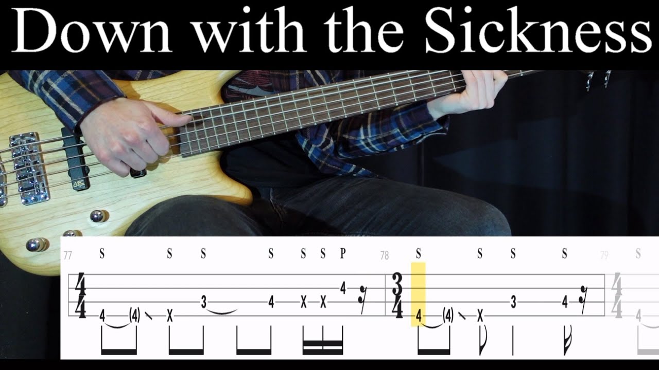 Down with the Sickness (Disturbed) - Bass Cover (With Tabs) by Leo Düzey