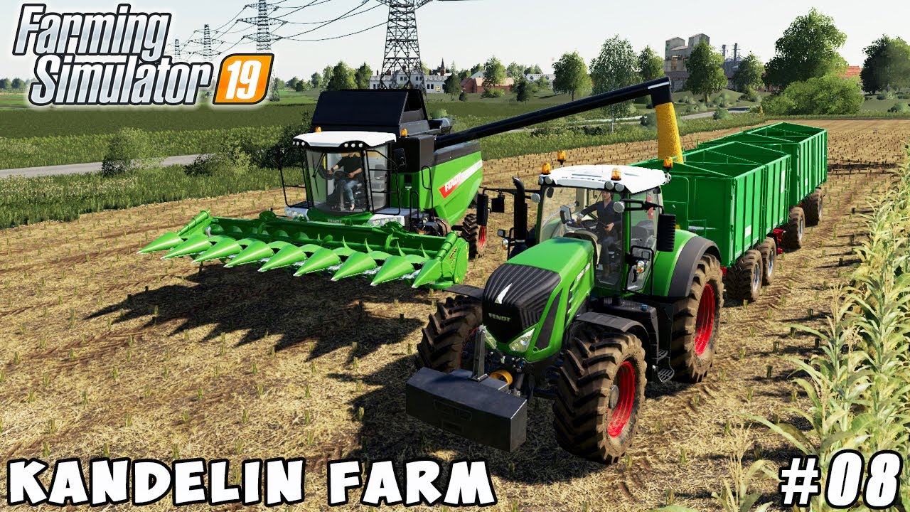 Harvesting corn, selling sugar | Kandelin Farm | Farming simulator 19 | Timelapse #08