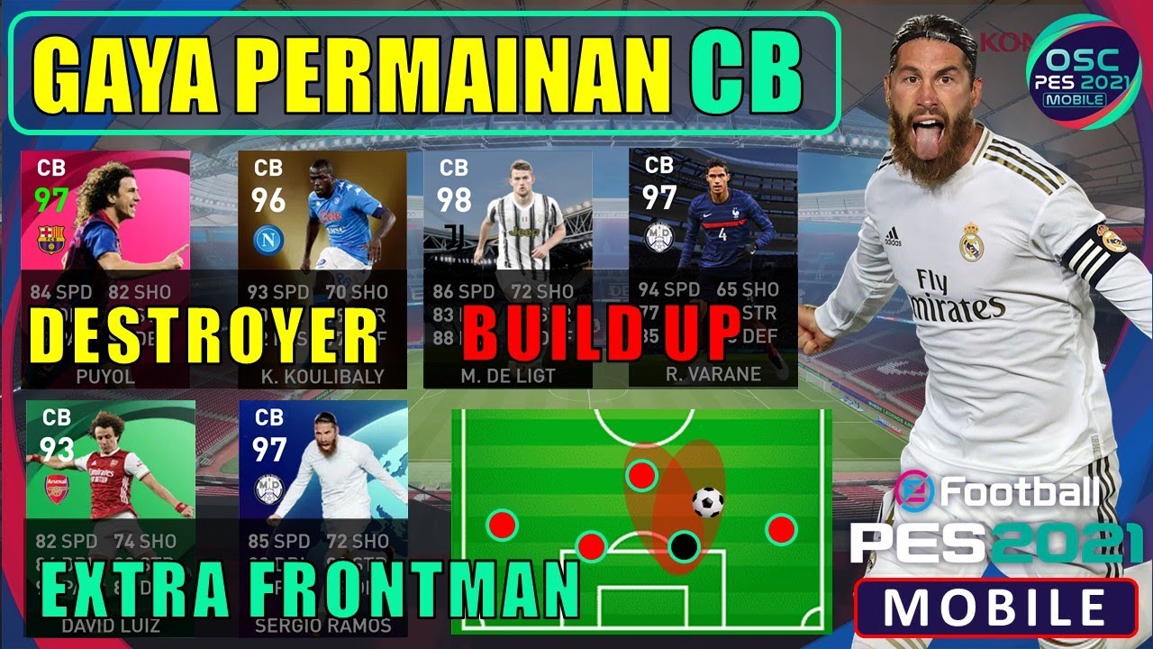 PEMBAHASAN LENGKAP GAYA BERMAIN CB BEK DESTROYER BUILT UP EXTRA FRONTMAN EFOOTBALL PES 2021 MOBILE