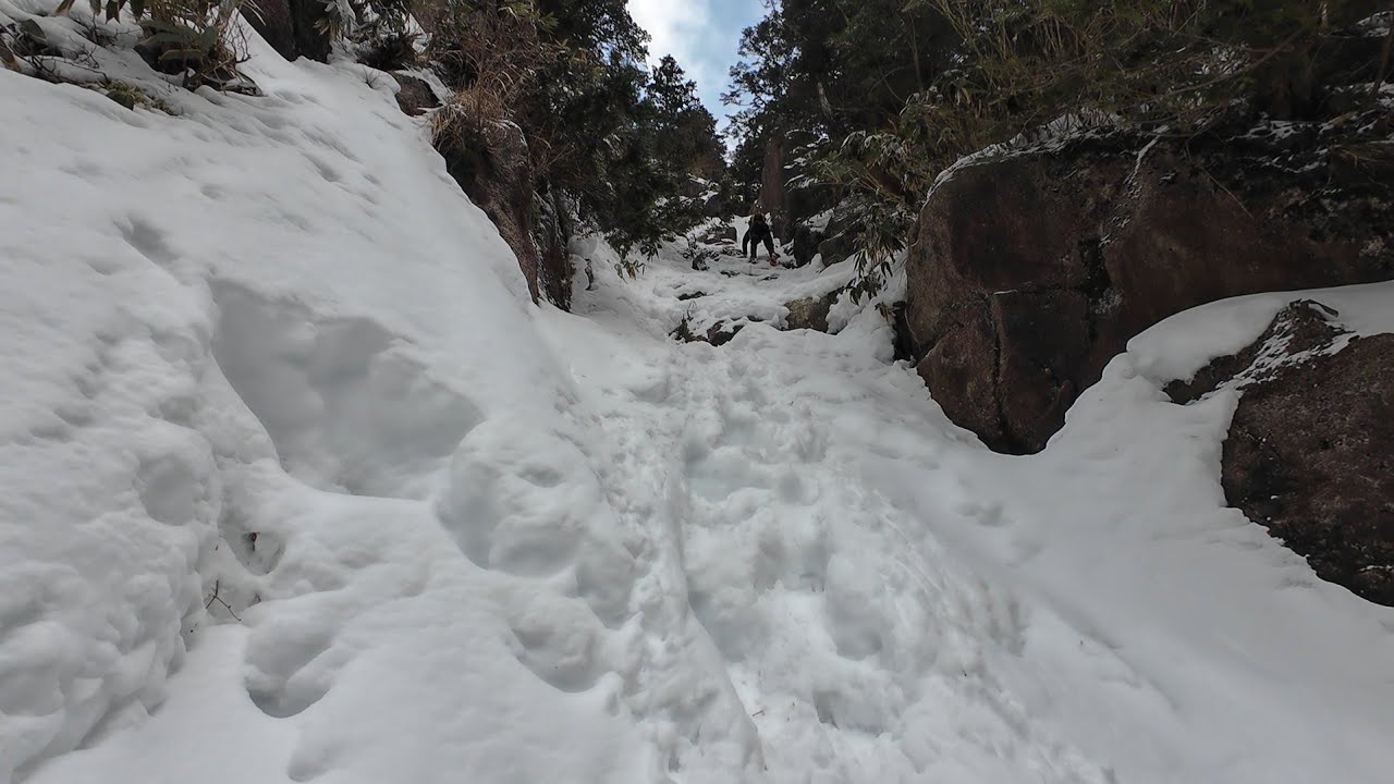 【鈴鹿の登山道】御在所岳 藤内沢 藤内壁出合から山上公園まで 2024年2月11日【ノーカット】