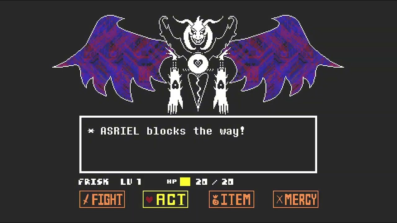 Asriel Dreemurr fight True Pacifist route (Undertale Red & Yellow)