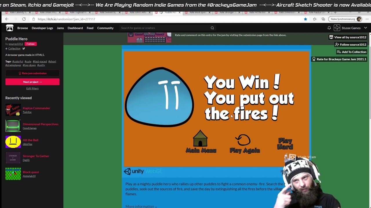 Puddle Hero - Playing #BrackeysGameJam Games