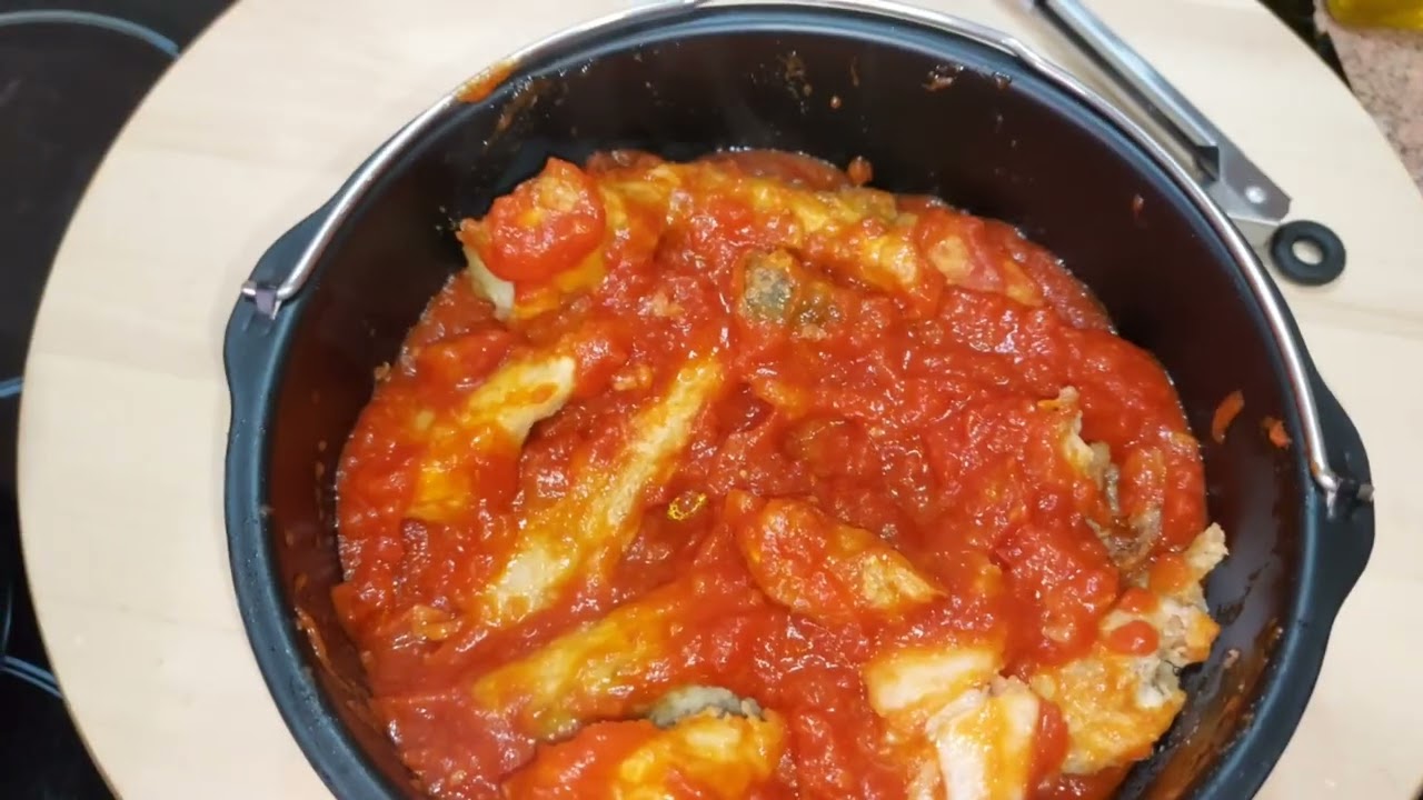 Bacalao con tomate en freidora de aire#aigostar#airflyer#recetasemanasanta#cod#recipewihttomato